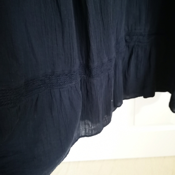 Navy tiered maxi skirt - Picture 2 of 3